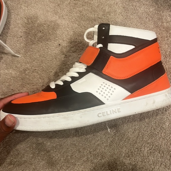 Celine high top black orange white Authentic - Picture 3 of 3